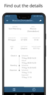 Pulkovo Airport flights info, android App screenshot 1