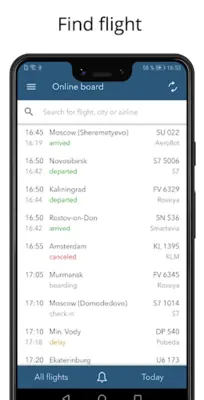 Pulkovo Airport flights info, android App screenshot 3